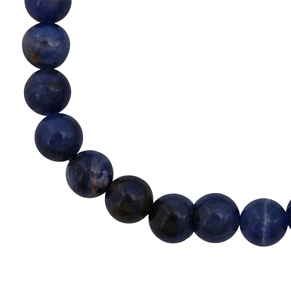 Sodalite Beaded Stretch Bracelet 55.00 Ctw