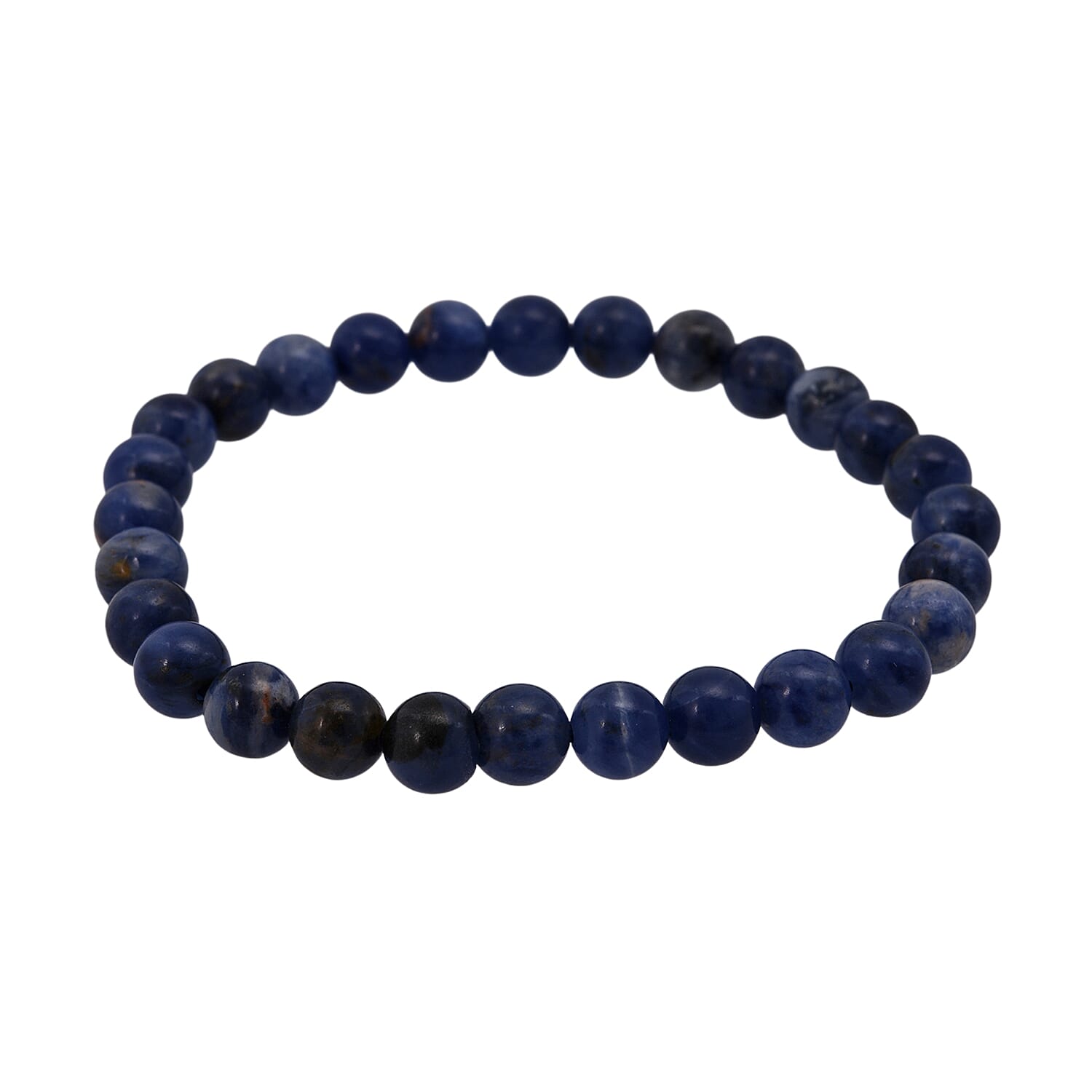 Sodalite Beaded Stretch Bracelet 55.00 ctw