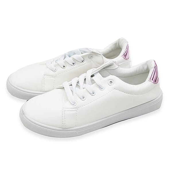 SOLE MATES White Pink Metallic Shoes