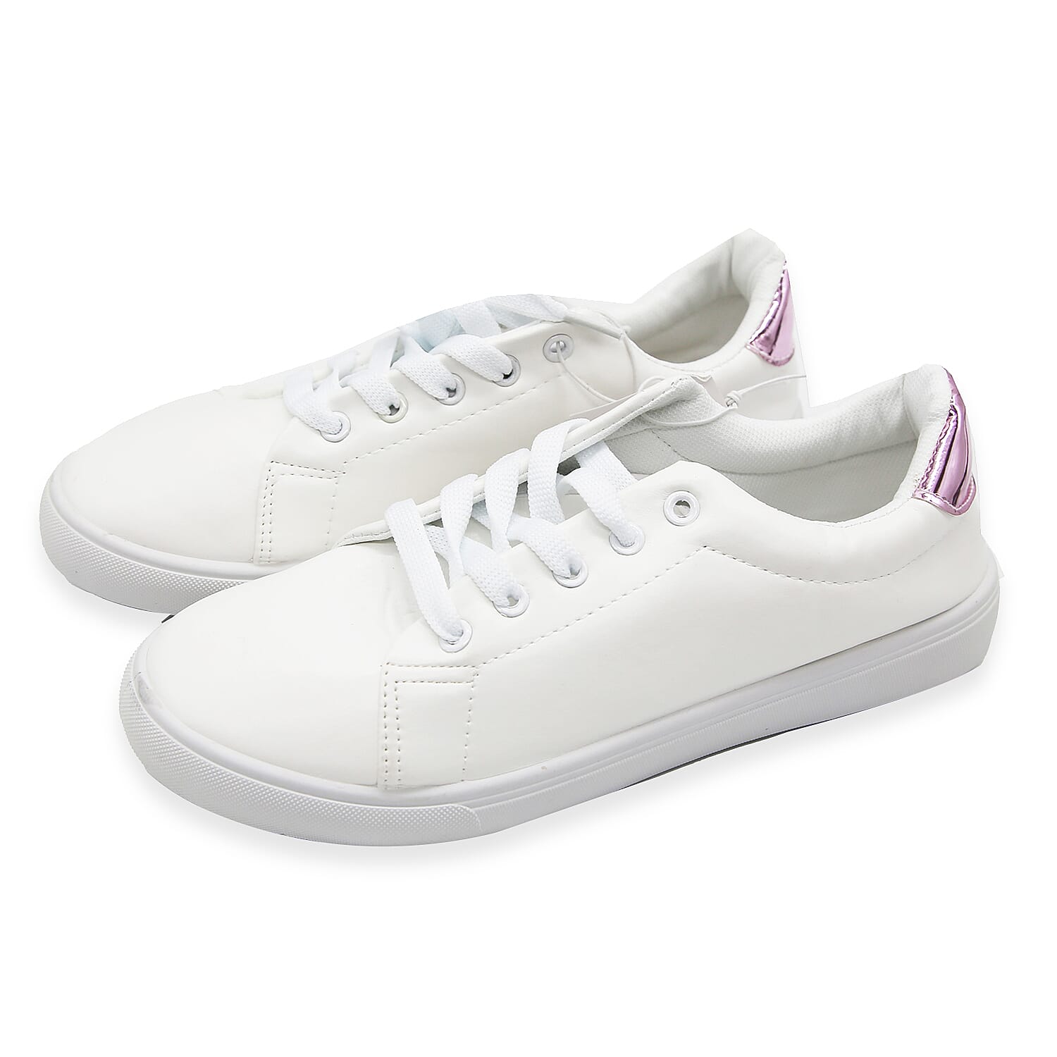 SOLE MATES White Pink Metallic Shoes
