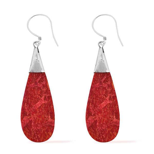 Sponge Coral Earrings In Sterling Silver