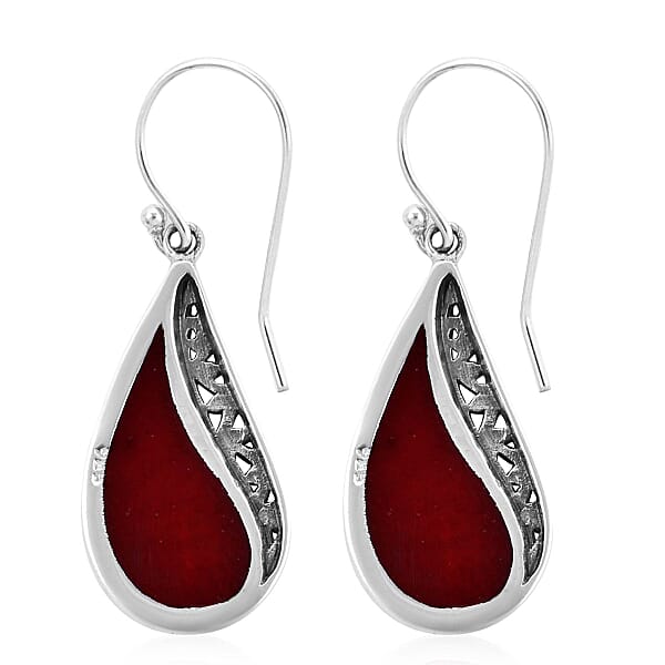 Sponge Coral Earrings In Sterling Silver