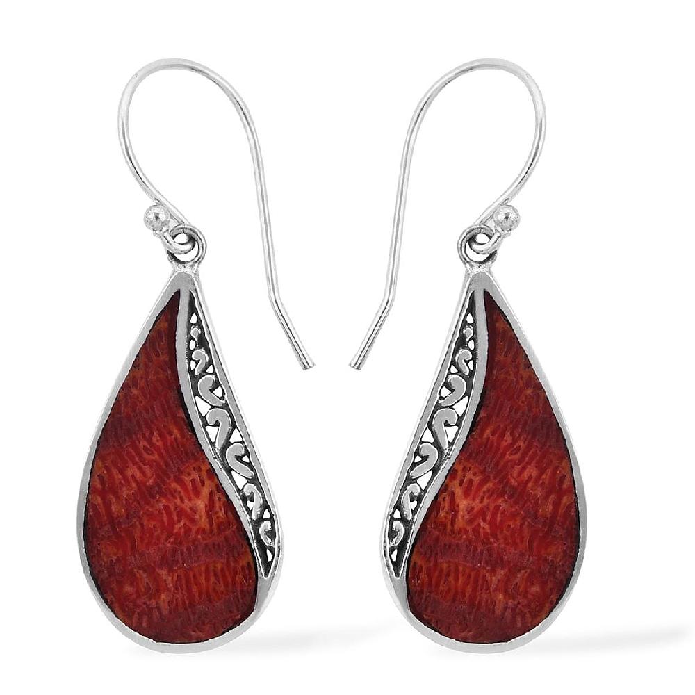 Sponge Coral Earrings in Sterling Silver