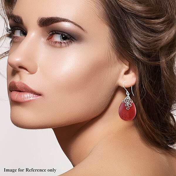 Sponge Coral Earrings In Sterling Silver