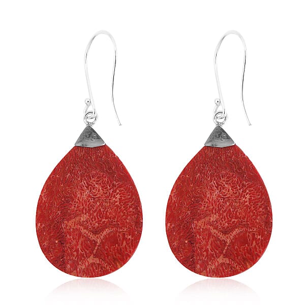 Sponge Coral Earrings In Sterling Silver
