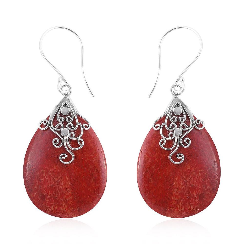 Sponge Coral Earrings in Sterling Silver