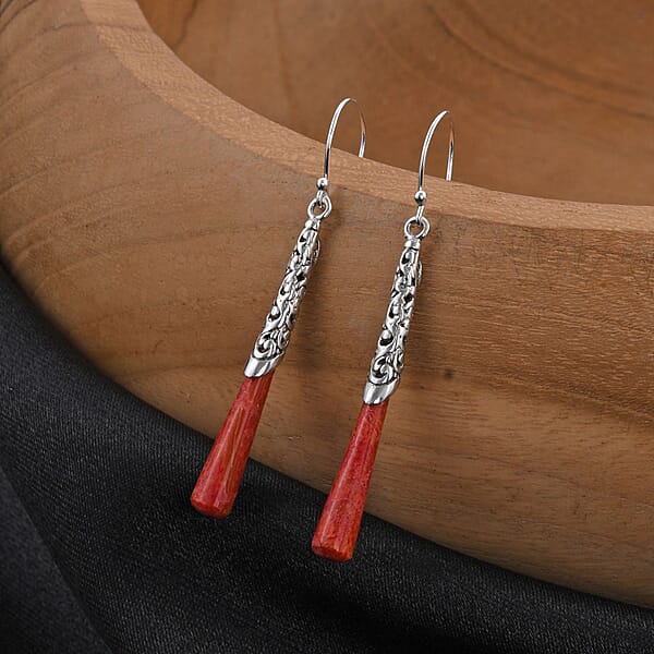 Sponge Coral Earrings In Sterling Silver