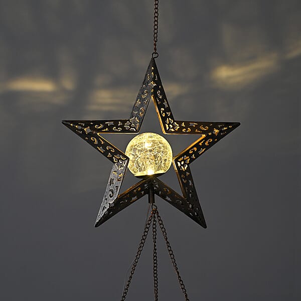 Star Solar Wind Chime With 1 Bright LED