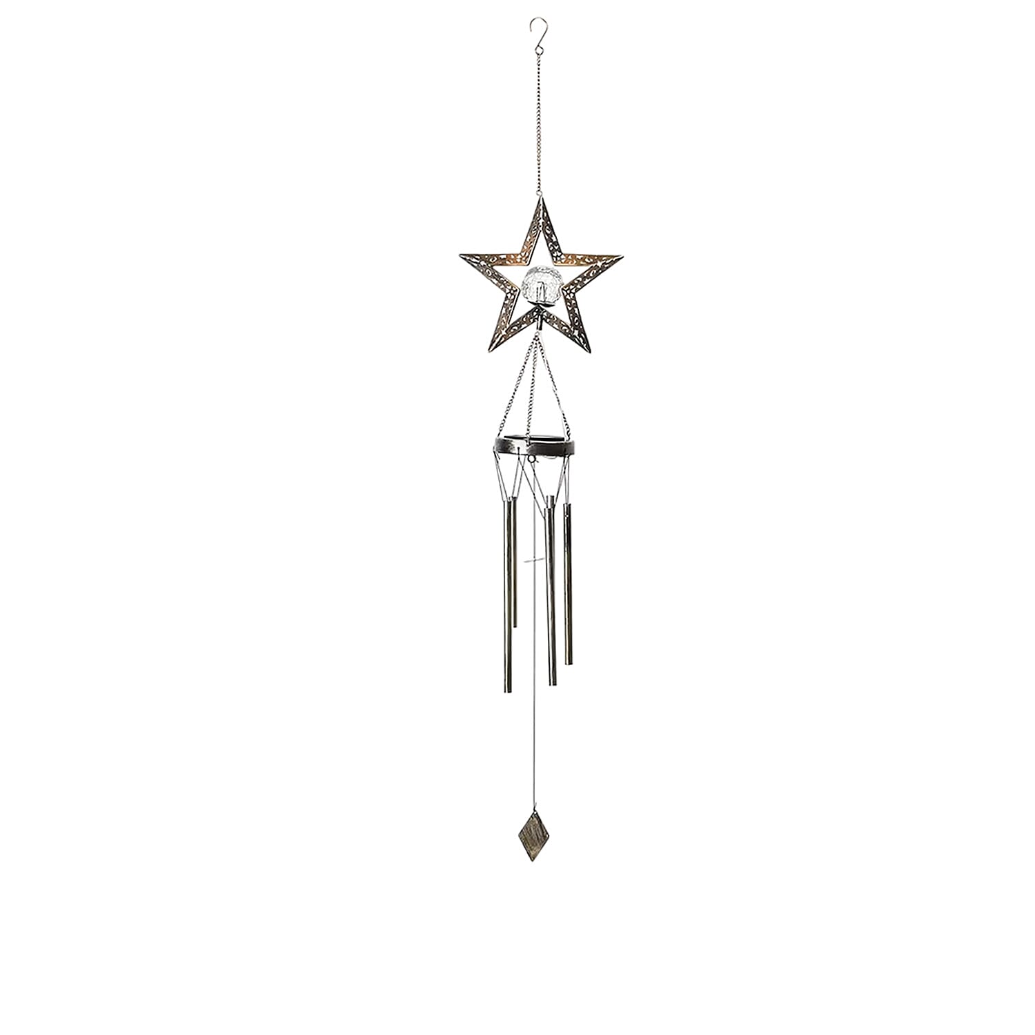 Star Solar Wind Chime with 1 Bright LED