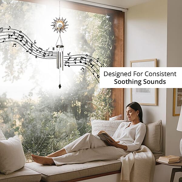 Sun Solar Wind Chime With 1 Bright LED