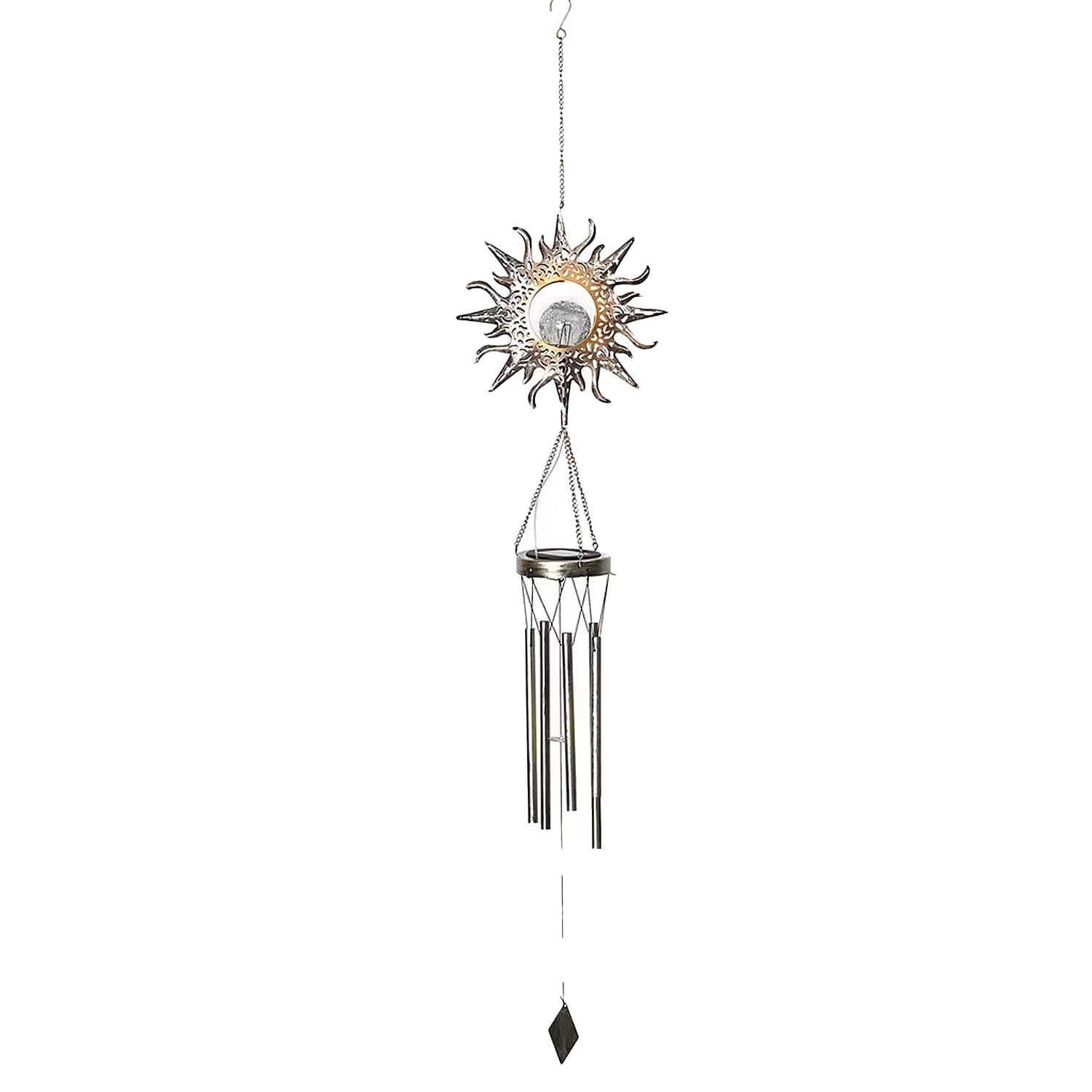 Sun Solar Wind Chime With 1 Bright LED