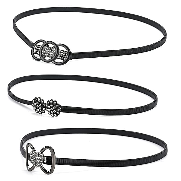Tamsy Black Heart Set Of 3 Belt