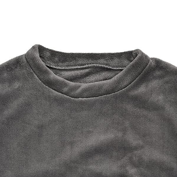 Tamsy Grey Pajama Top - One Size Fits Most