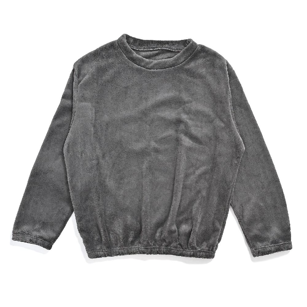 Tamsy Grey Pajama Top - One Size Fits Most