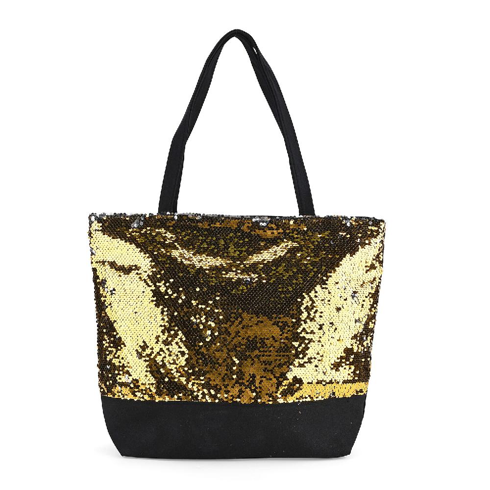 Tamsy Yellow Sequin Tote Bag