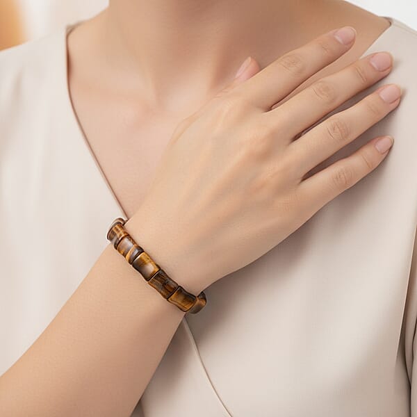Tigers Eye Stretch Bracelet 102.65 Ctw