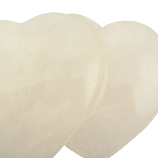 White Quartz Double Heart -Medium 1394 Ctw
