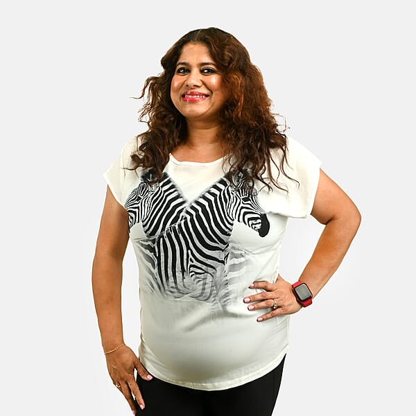 White Zebra Oversized Shirt-S