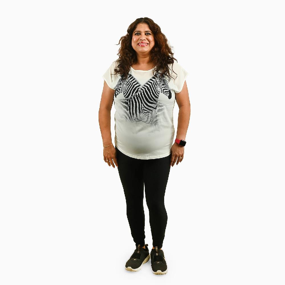White Zebra Oversized Shirt-S