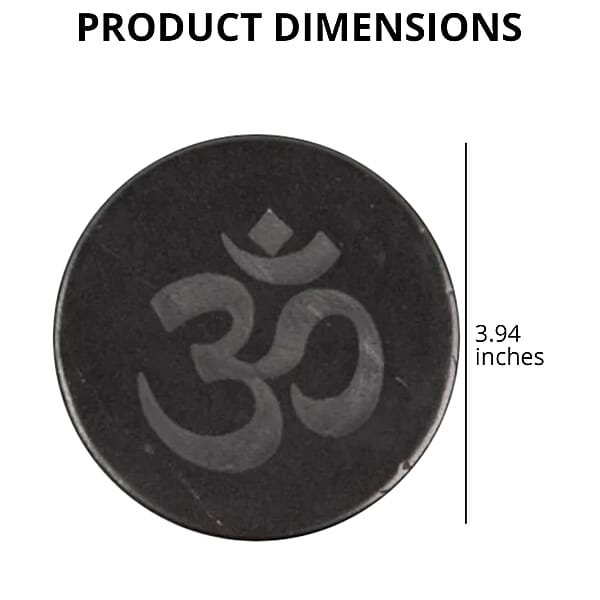 Shungite OM Round Tile 100mm (Approx 925 Ctw)