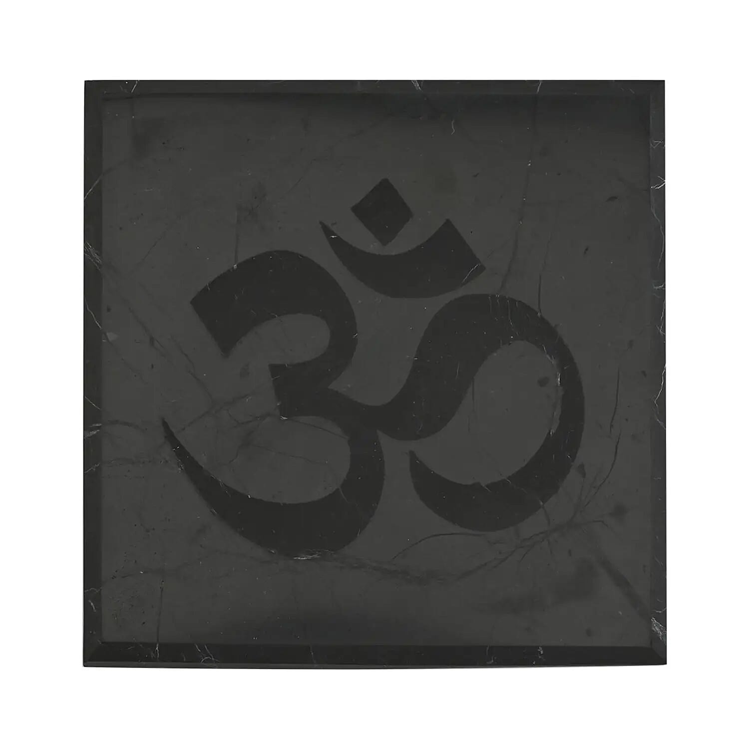 Shungite OM Square Tile 10cm Approx. 1330 Ctw