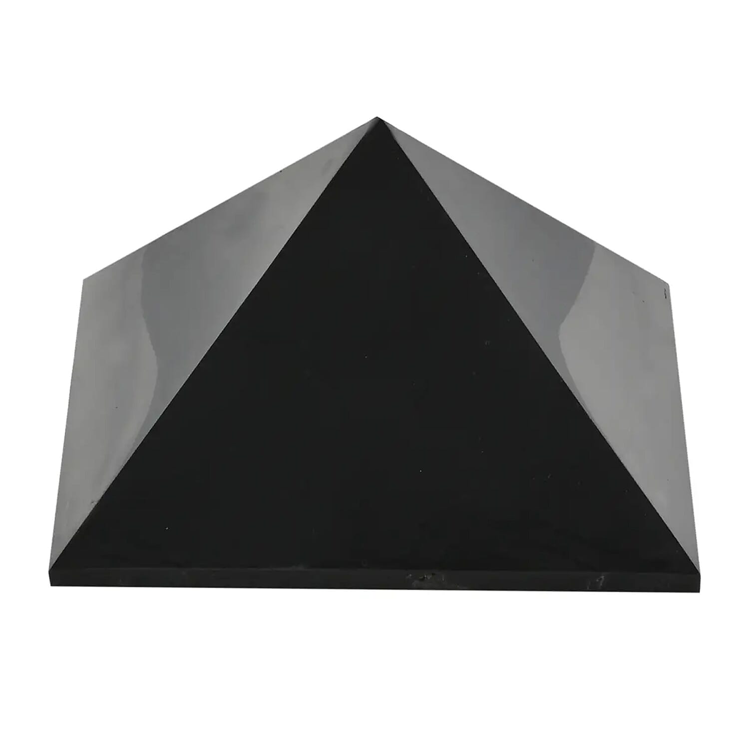 Shungite Pyramid Decorative Figurine 10 cm Approx 597.00 ctw Home Decor Figurine Table Décor Living Room Decor Gift Item
