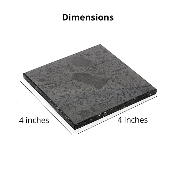 Shungite Square Tile 10cm Approx. 788.00 Ctw