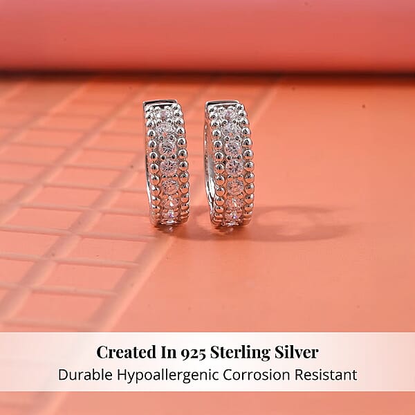 Simulated Diamond 3.25 Ctw Earrings In Rhodium Over Sterling Silver