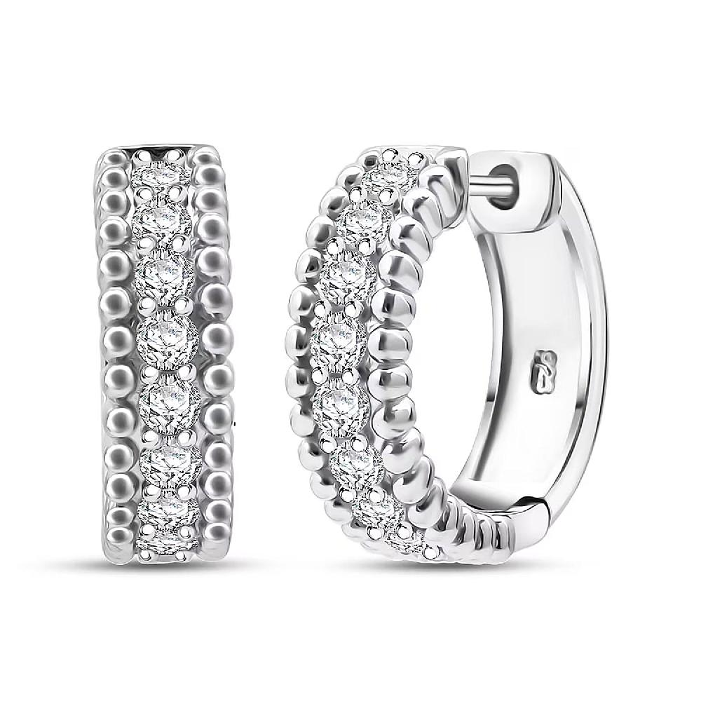 Simulated Diamond 3.25 ctw Earrings in Rhodium Over Sterling Silver