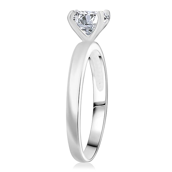 Simulated Diamond Ring In Sterling Silver 1.60 Ctw