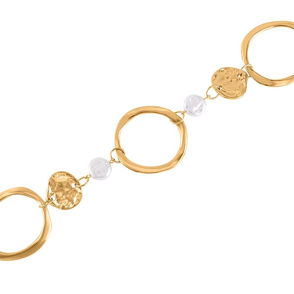Simulated Pearl Necklace In Goldtone 28-30 Inches