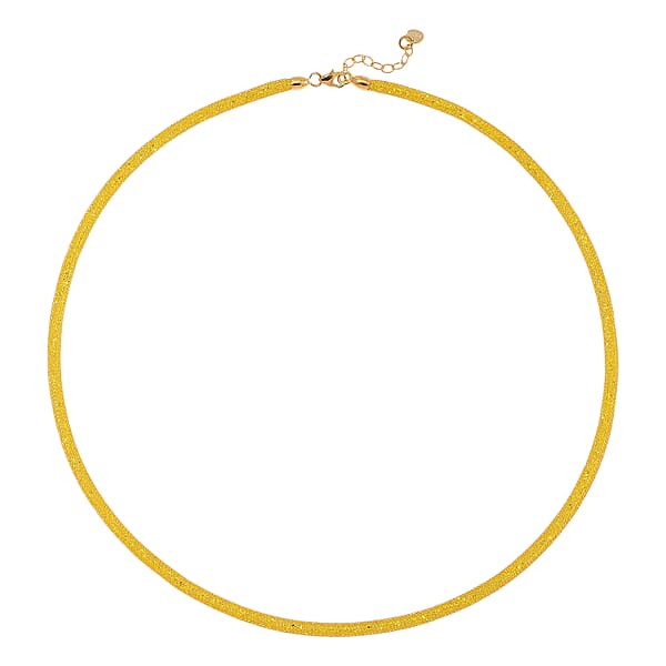 Simulated Yellow Diamond Necklace In 14K Yellow Gold Over Sterling Silver 20 Inches