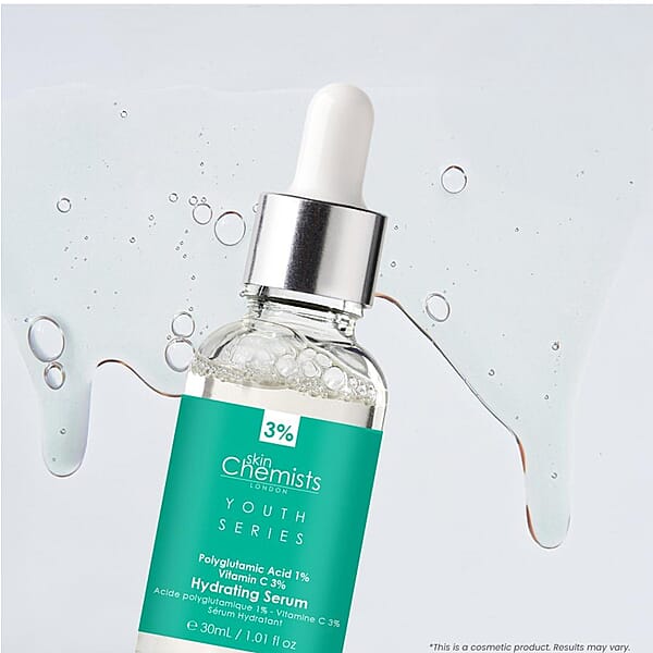 SkinChemists Youth Series Hydrating Serum Polyglutamic Acid 1% & Vitamin C 3% (1.01oz)