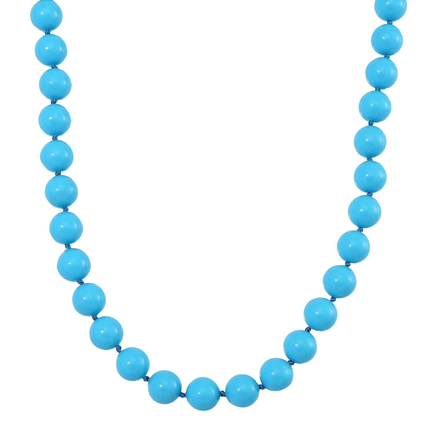 Sleeping Beauty Color Shell Pearl Necklace in Stainless Steel 380.00 ctw (20 Inches)