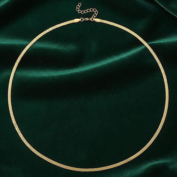 Snake Chain Necklace In ION Plated YG Stainless Steel (24-26 Inches)