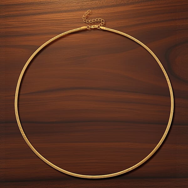 Snake Chain Necklace In ION Plated YG Stainless Steel (24-26 Inches)