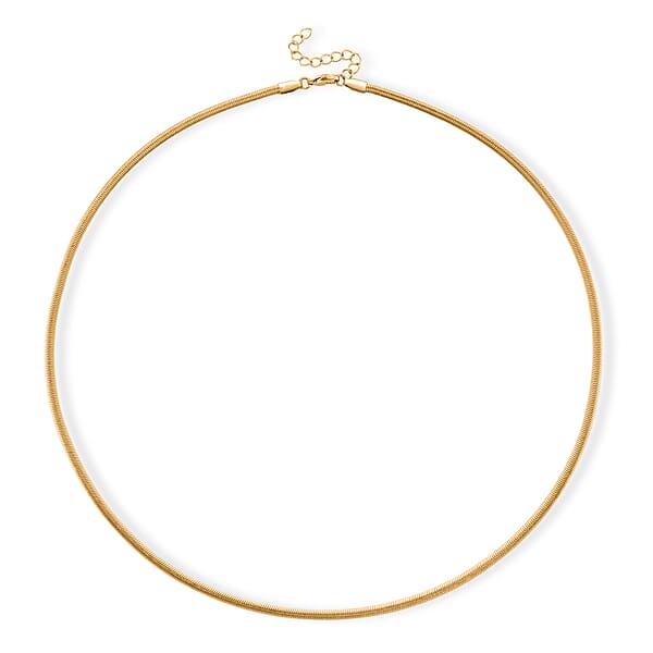 Snake Chain Necklace In ION Plated YG Stainless Steel (24-26 Inches)