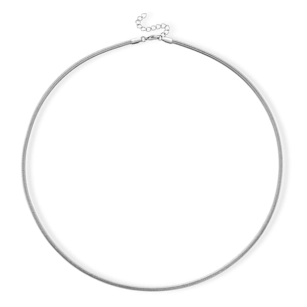 Snake Chain Necklace In Stainless Steel (24-26 Inches)