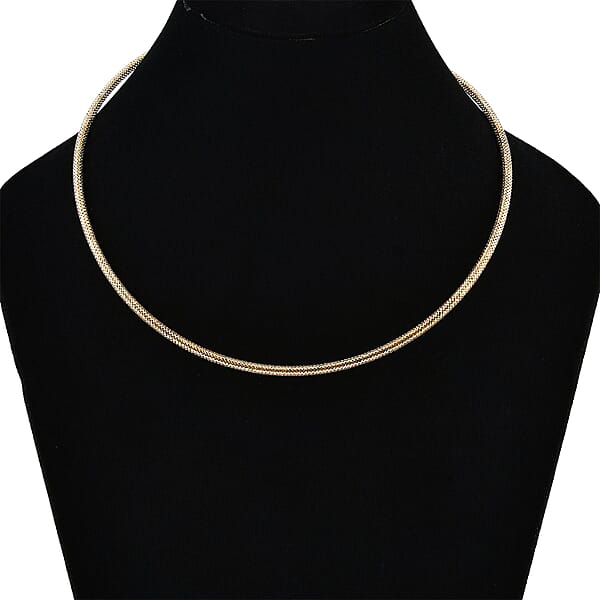 Snake Textured Chain Necklace In 10K Yellow Gold 3.10 Grams 18 Inches