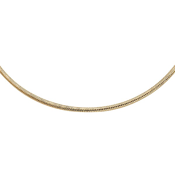 Snake Textured Chain Necklace In 10K Yellow Gold 3.10 Grams 18 Inches