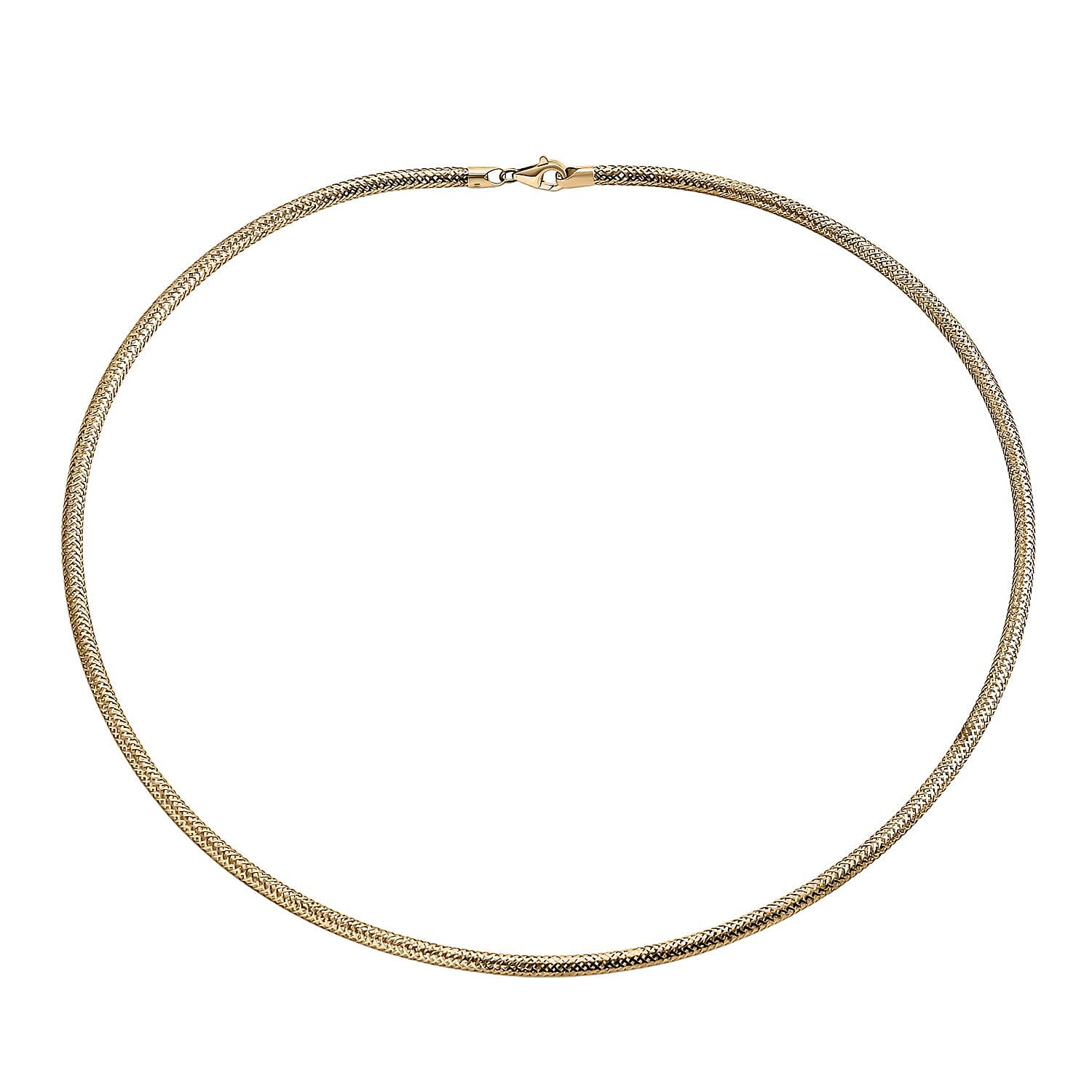 Snake Textured Chain Necklace in 10K Yellow Gold 3.10 Grams 18 Inches