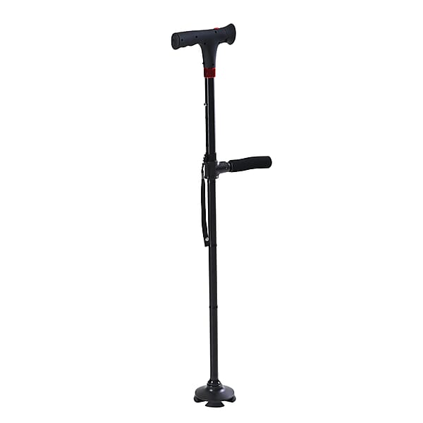Soulsmart Black 2 Handles Foldable Smart Easy Up Cane With LED Light (2xAAA Batteries Not Included)