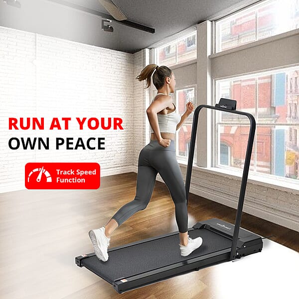 Soulsmart LED Non Slip Treadmill With Handle & Bluetooth Connection - Black