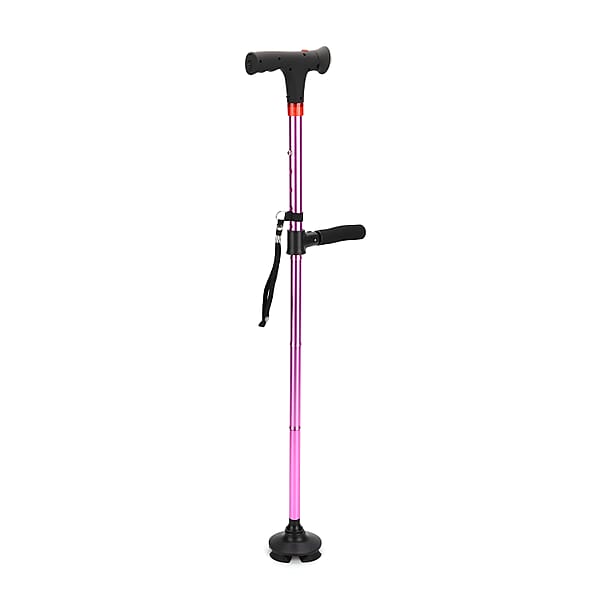 Soulsmart Purple 2 Handles Foldable Smart Easy Up Cane With LED Light (2xAAA Batteries Not Included)