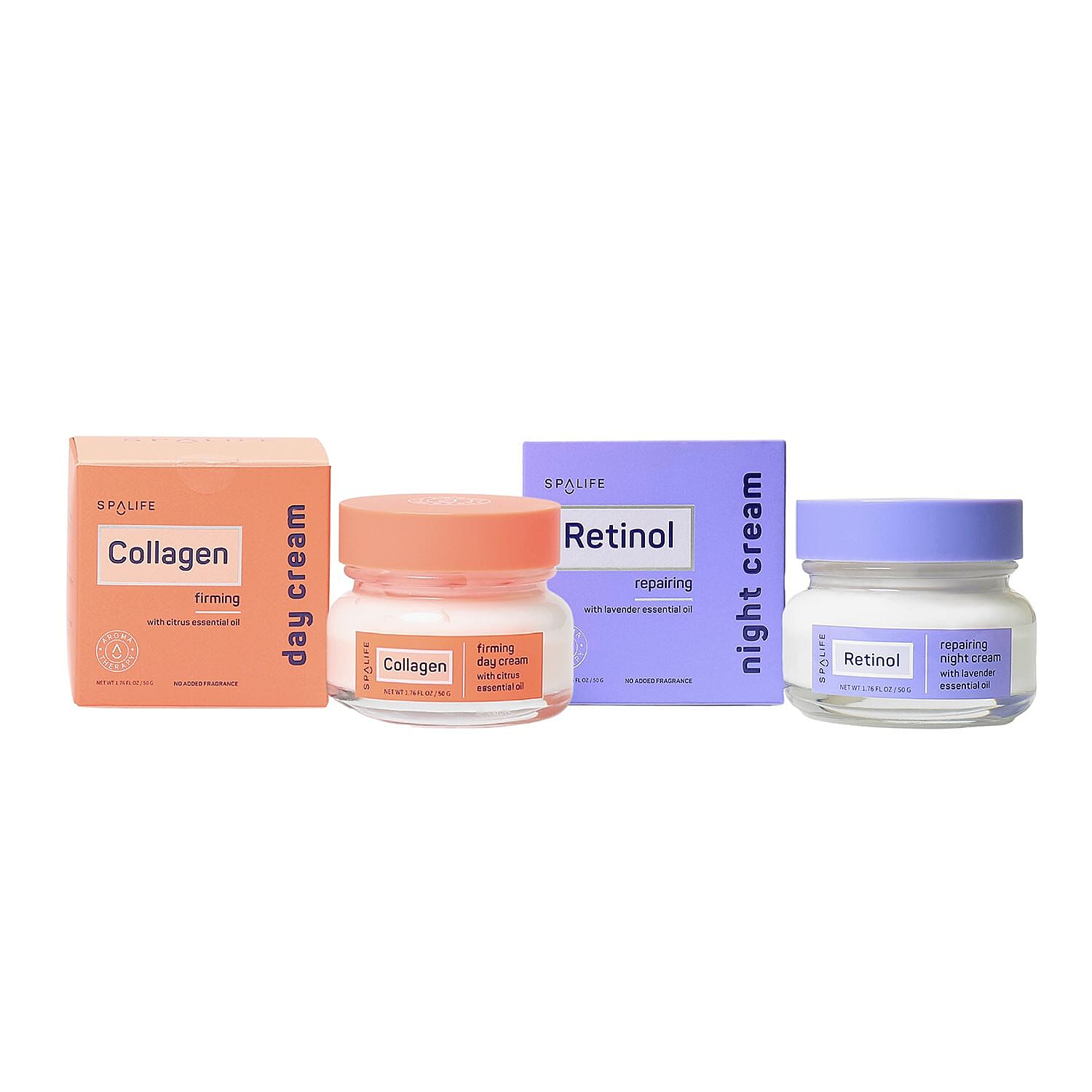 SpaLife Collagen Day & Retinol Night Cream Duo Pack (Firming & Repairing) 2x1.76oz