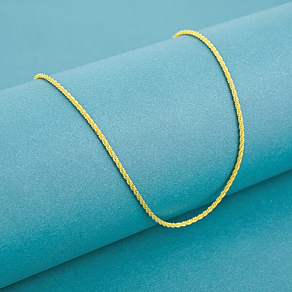 Spark Chain Necklace In 14K YG Over Sterling Silver 2.8 Grams 18 Inches