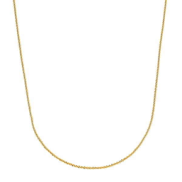 Spark Chain Necklace In 14K YG Over Sterling Silver 2.8 Grams 18 Inches