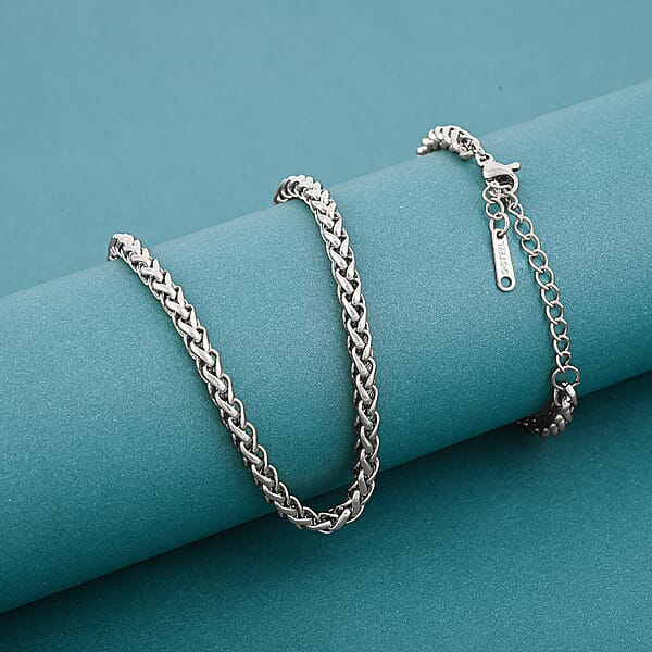 Spiga Chain Bracelet (8.50In) And Necklace 24 Inches In Stainless Steel