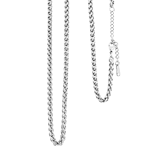 Spiga Chain Bracelet (8.50In) And Necklace 24 Inches In Stainless Steel