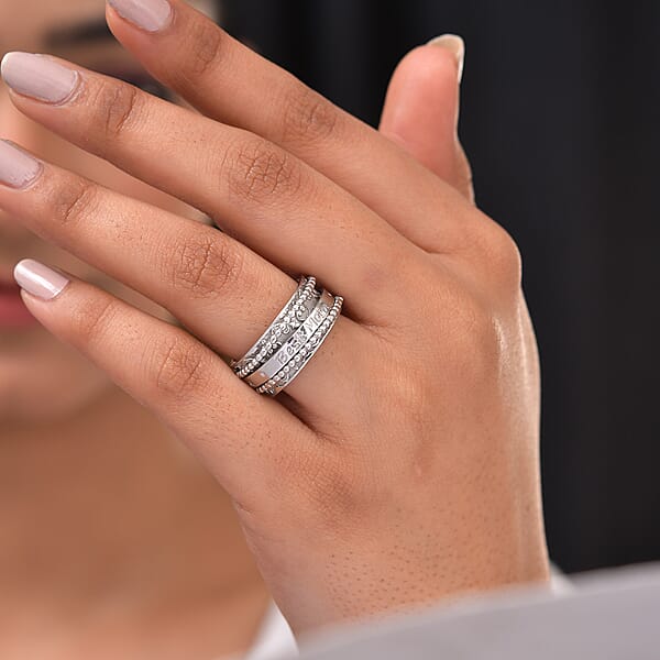 Sterling Silver Best Mom Spinner Ring Anxiety Ring For Women Fidget Rings For Anxiety For Women Stress Relieving Anxiety Ring Promise Rings (7.75 G)